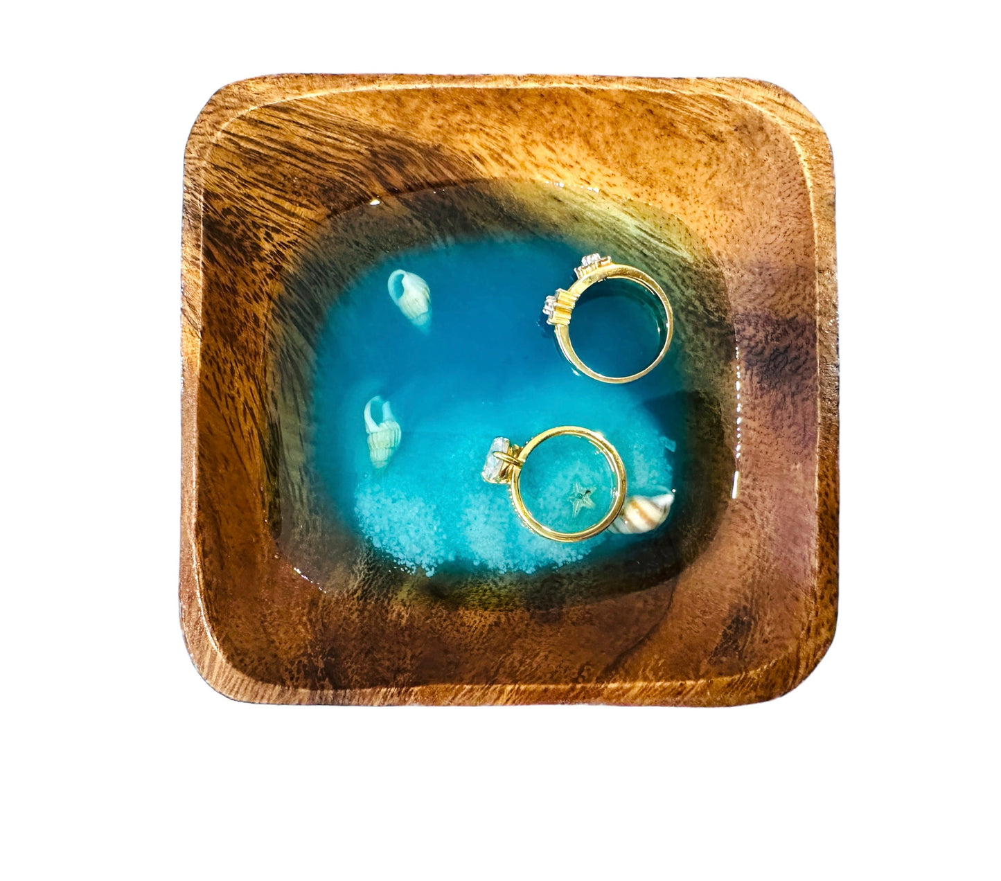 Deep Sea Inspired Wooden Jewelry Plate