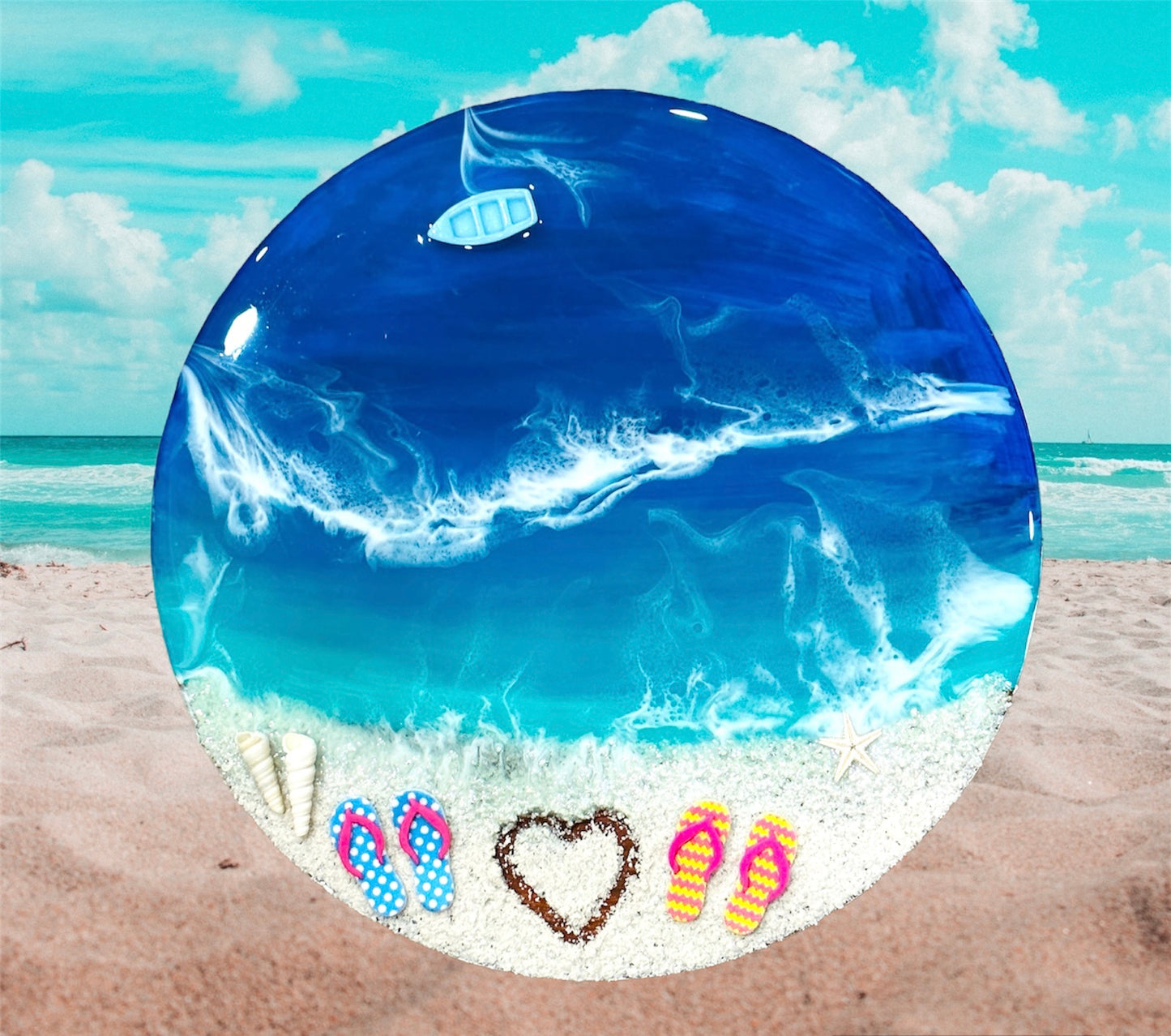 Beach view wall hanging