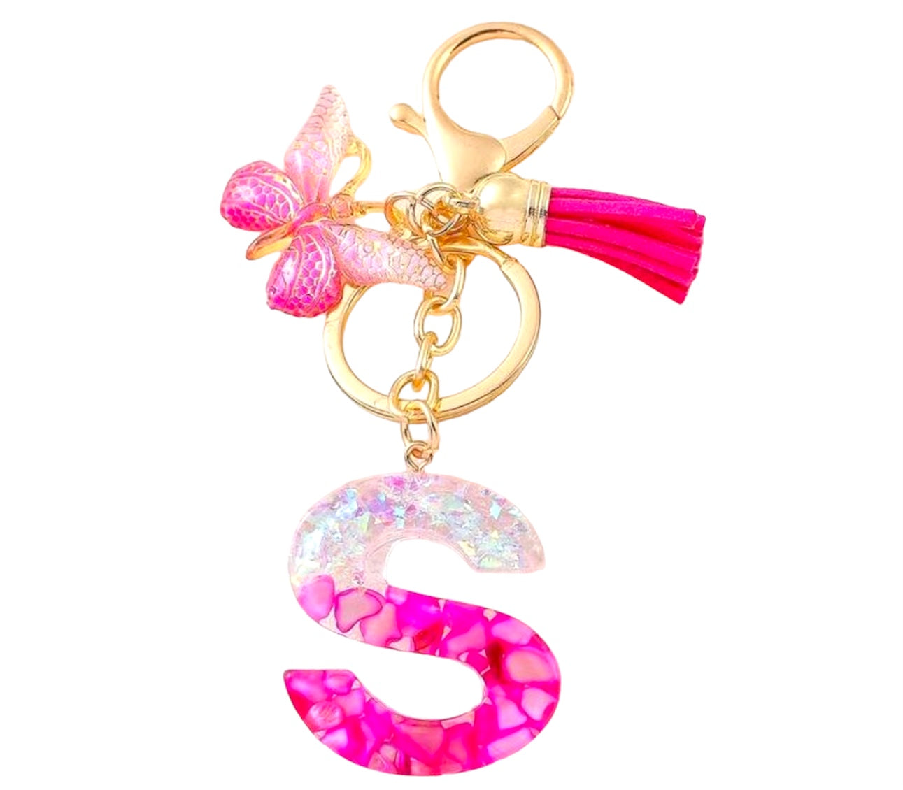 Alphabet Keychains - Pink