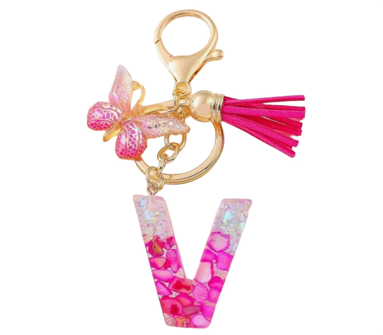 Alphabet Keychains - Pink