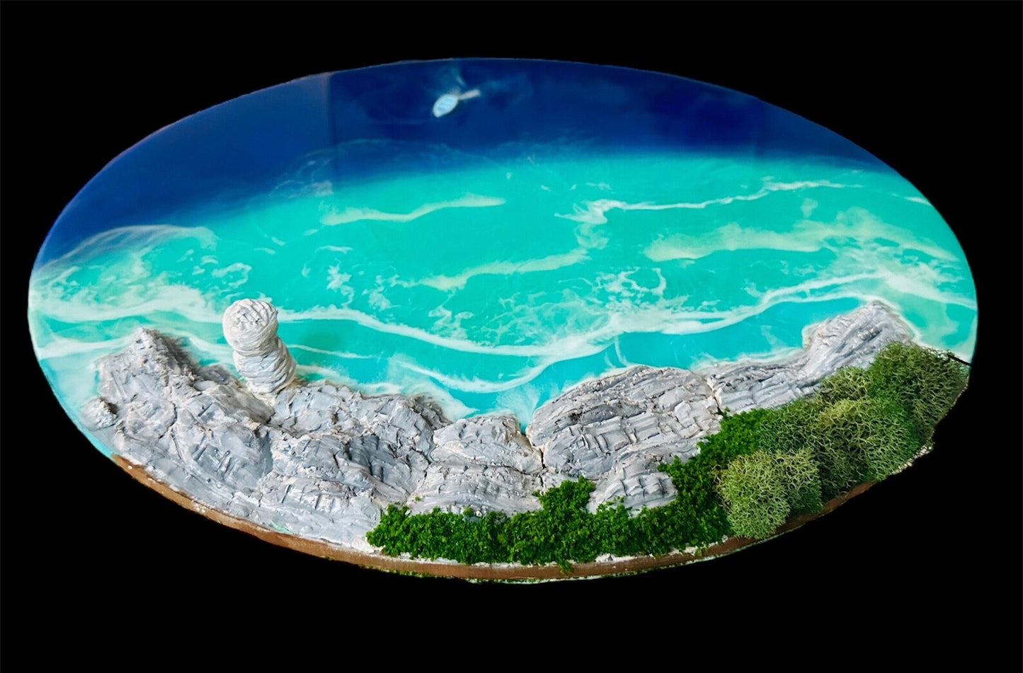 3D Ocean wall art for home decor I Tobermory Flowerpot