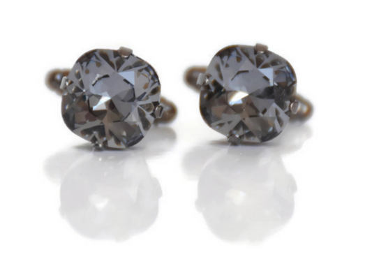 Black Swarovski Crystal Cufflinks | Cufflinks for men | Designer cufflinks.